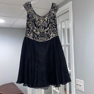 Black turnabout/prom dress
